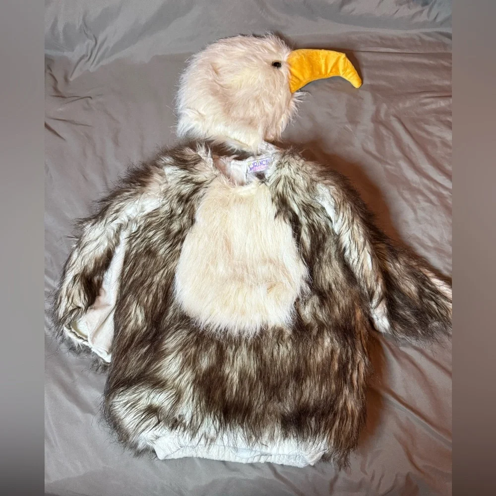 Kids Brown and Cream Eagle Costume Plush Halloween Outfit